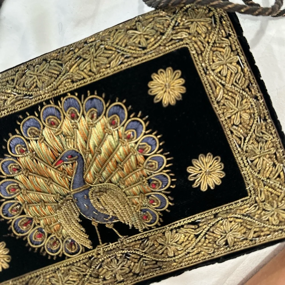 Vintage black Embroided small bag - Picture 2 of 4